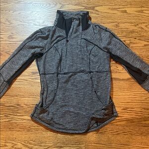 lululemon athletica Gray and Black Women's Top